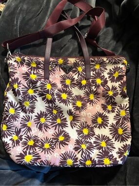Prada Tessuto Stampato Floral Print 2-Way Large Tote
